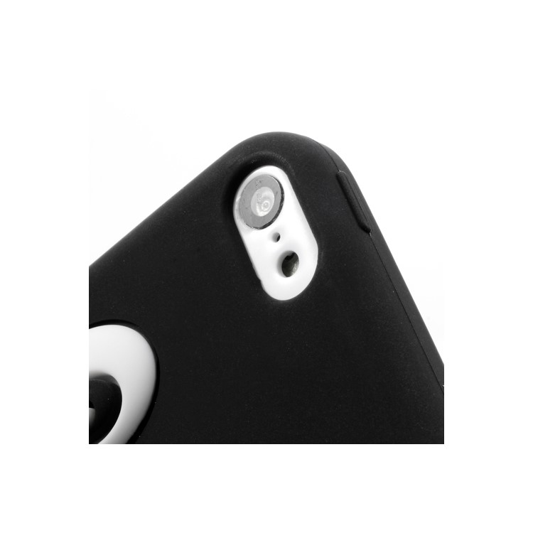 Cute Penguin Silicone Case for iPhone 5c - Black-4