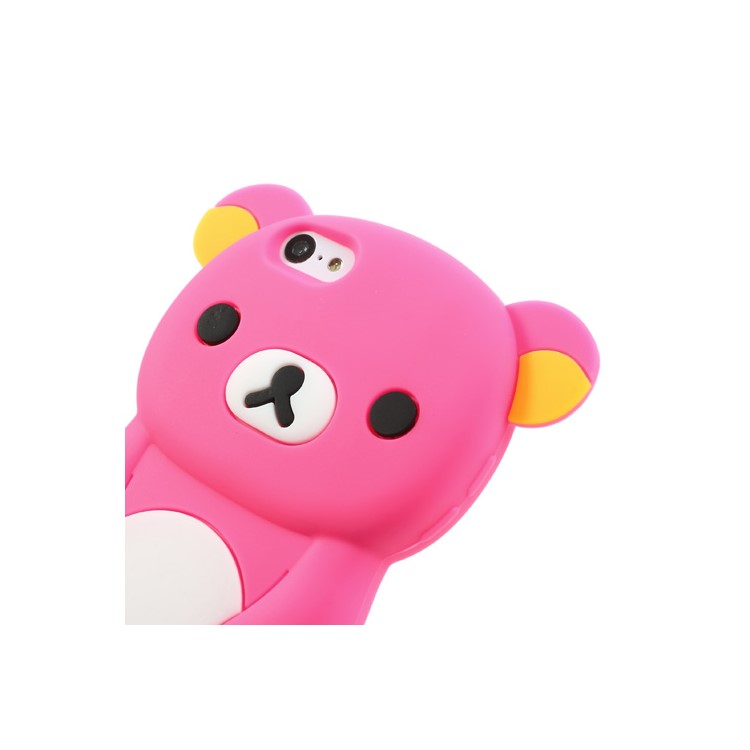 Lovely 3D Bear Silicone Protective Case for iPhone 5c - Rose-5