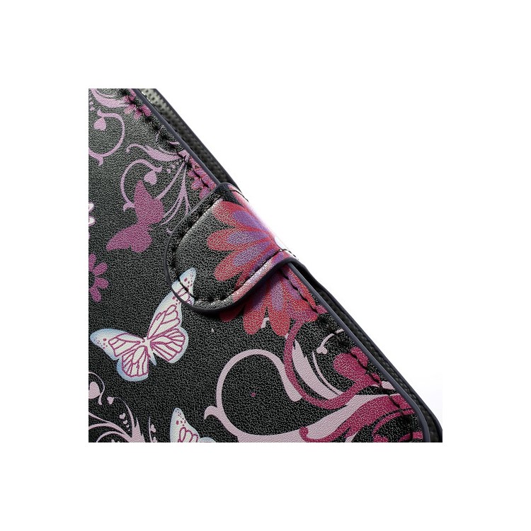 Butterfly & Flower Wallet Leather Case Stand for iPhone 5c-8