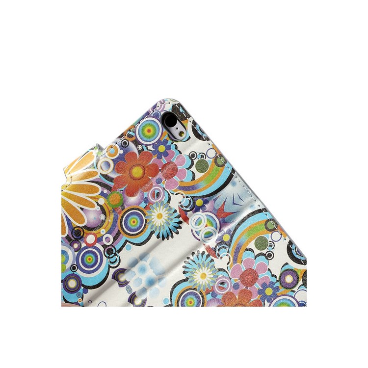 Wallet Leather Folio Case Stand for iPhone 5c Colorful Flowers Pattern-8