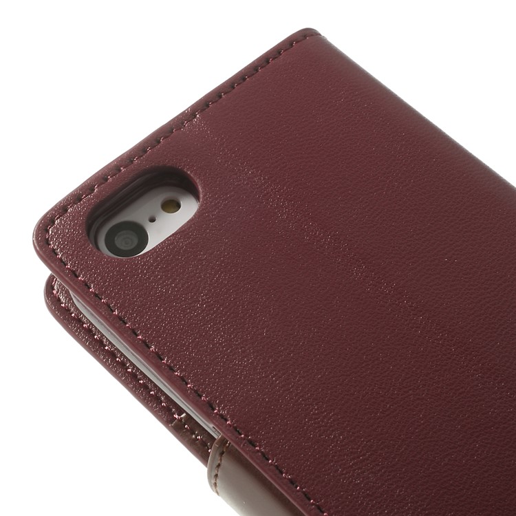 Wine Red Mercury Goospery Sonata Wallet Leather Cover w/ Stand for iPhone 5c-10