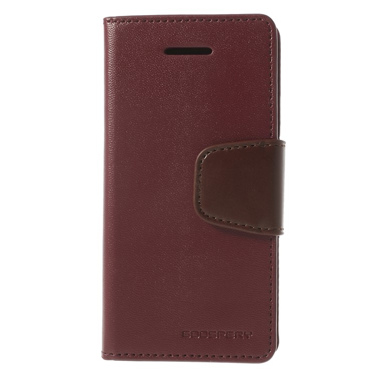 Wine Red Mercury Goospery Sonata Wallet Leather Cover w/ Stand for iPhone 5c-3