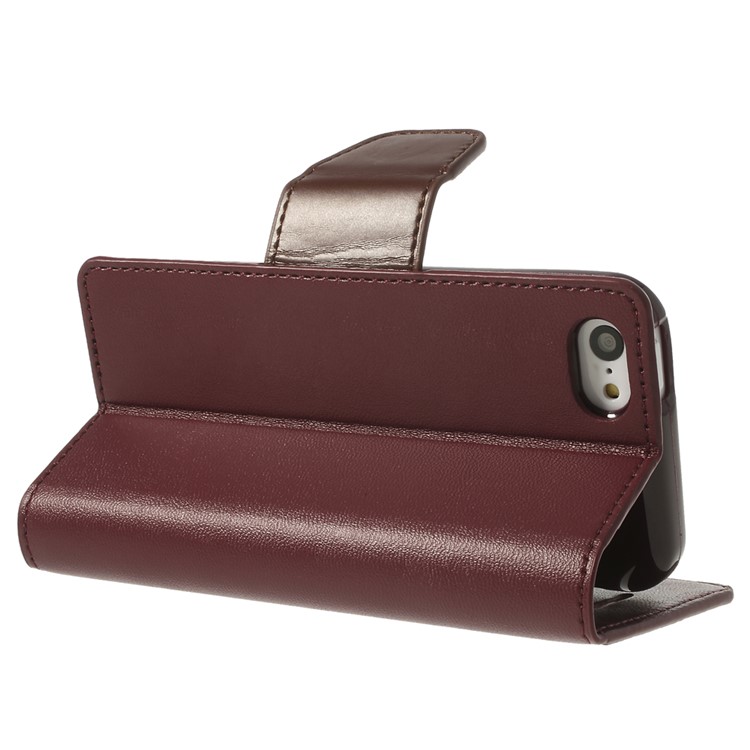 Wine Red Mercury Goospery Sonata Wallet Leather Cover w/ Stand for iPhone 5c-5