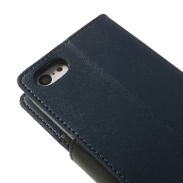 Dark Blue Mercury Goospery Sonata Stand Leather Wallet Cover for iPhone 5c-10