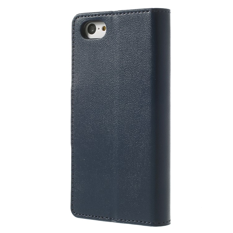 Dark Blue Mercury Goospery Sonata Stand Leather Wallet Cover for iPhone 5c-2