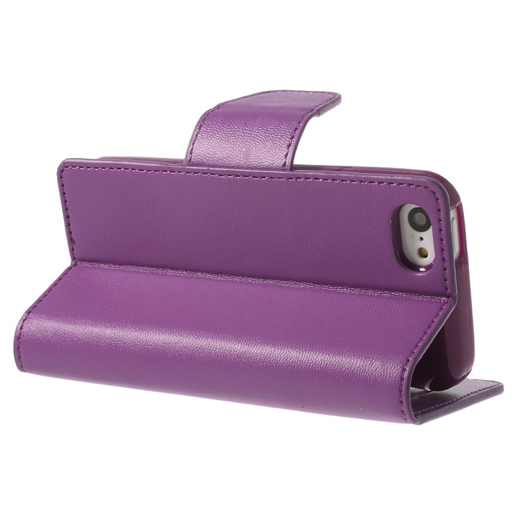 Purple Mercury Goospery Sonata Stand Leather Magnetic Case for iPhone 5c-5