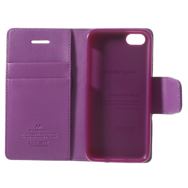 Purple Mercury Goospery Sonata Stand Leather Magnetic Case for iPhone 5c-7