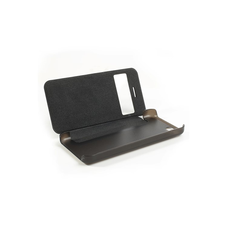 Black Slim Window Leather Flip Case for iPhone 5C-6
