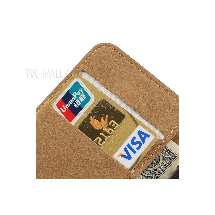 For iPhone 5c Genuine Split Leather Wallet Protective Stand Case - Blue-9