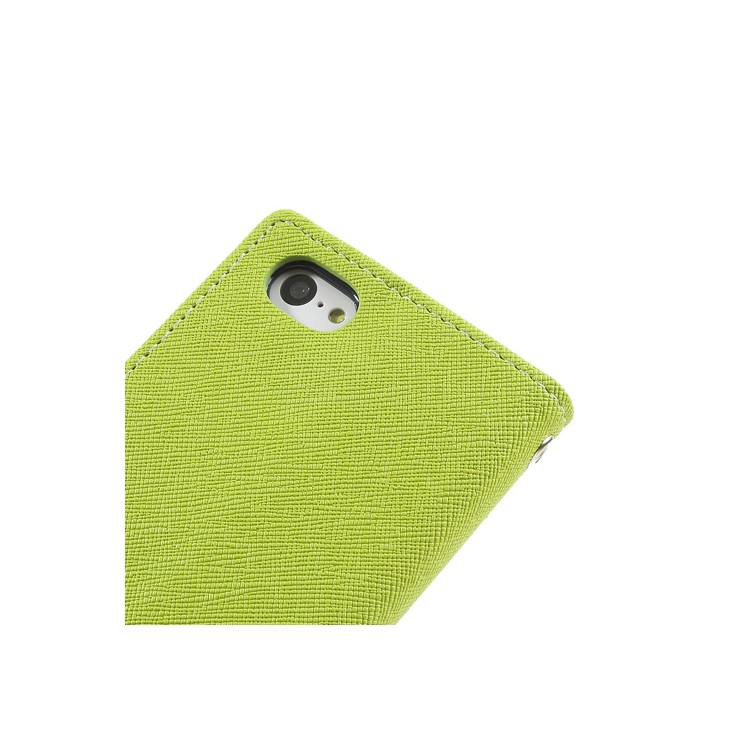 Mercury for iPhone 5c Fancy Diary Leather Case with Stand - Dark Blue / Green-9