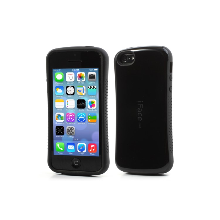 

IFACE MALL PC & TPU Dual Layer Hybrid Cover for iPhone 5C - Black