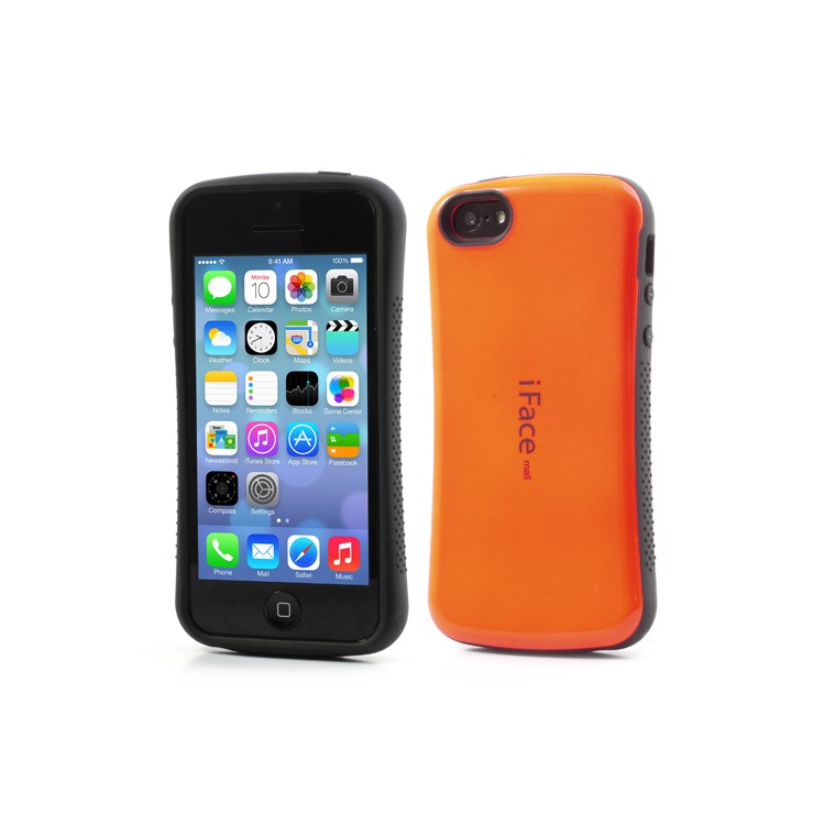 

IFACE MALL for iPhone 5C PC & TPU Dual Layer Hybrid Shell - Orange, iPhone 5c