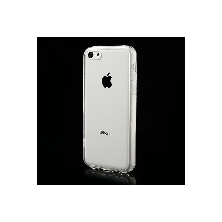 Clear PC Back TPU Frame Hybrid Case for iPhone 5c w/ Dust-proof Plug - Transparent-2