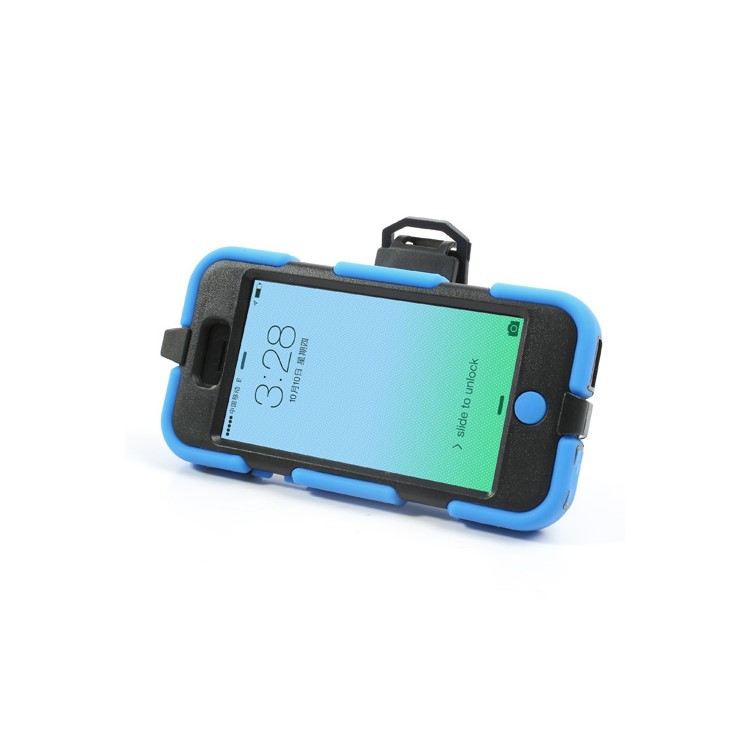 Defender Belt Clip Holster Silicone + PC Combo Case for iPhone 5c - Black / Blue