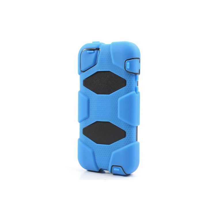 Defender Belt Clip Holster Silicone + PC Combo Case for iPhone 5c - Black / Blue
