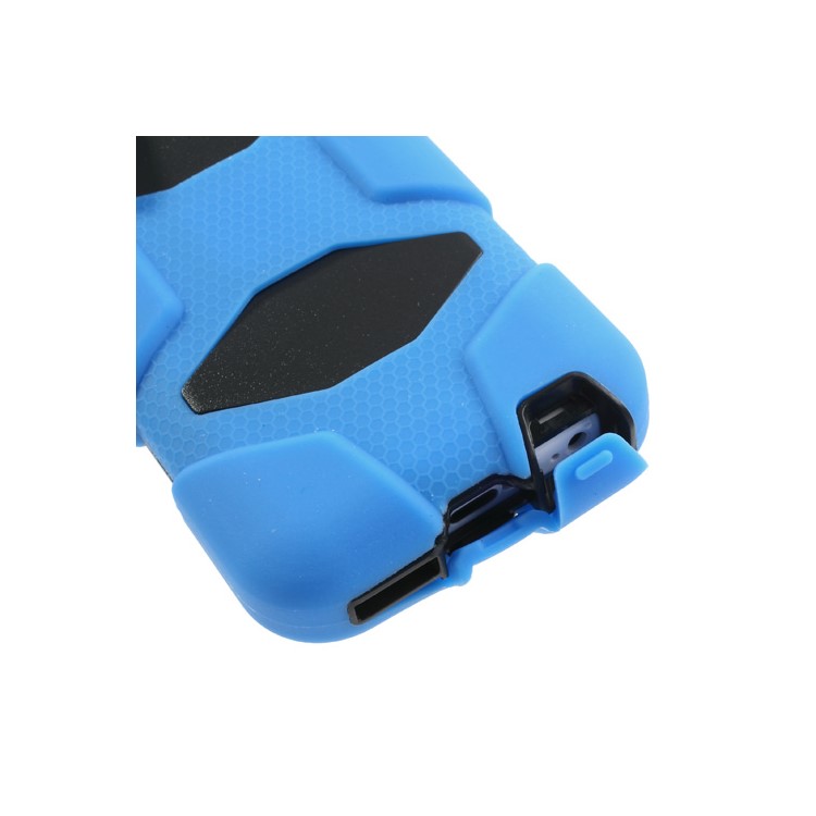Defender Belt Clip Holster Silicone + PC Combo Case for iPhone 5c - Black / Blue