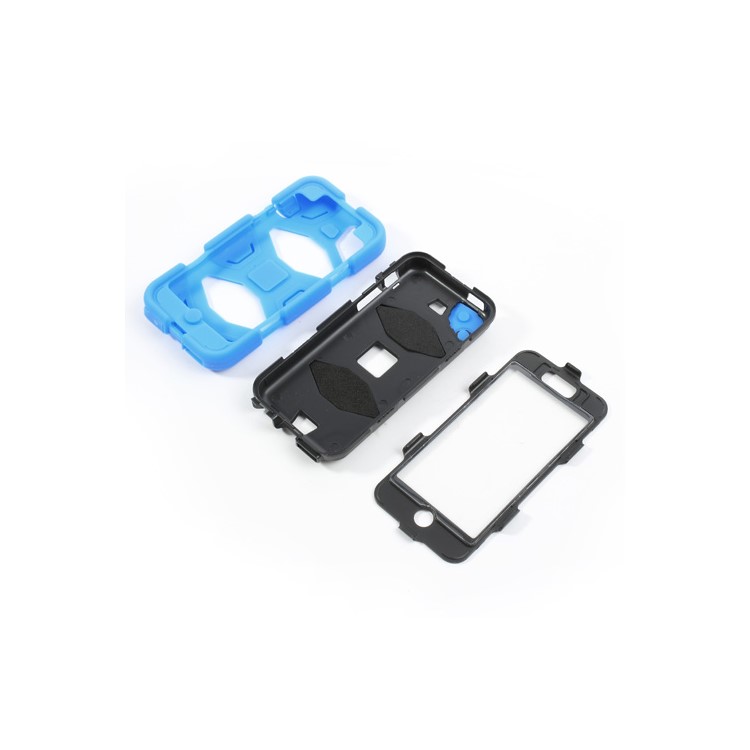 Defender Belt Clip Holster Silicone + PC Combo Case for iPhone 5c - Black / Blue