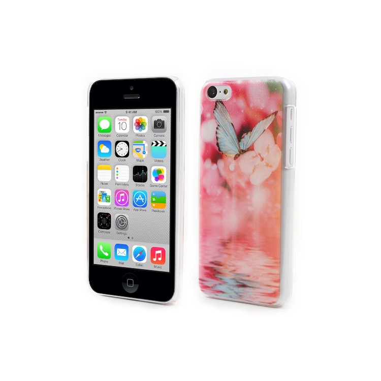 Pretty Butterfly for iPhone 5c Embossed PC Hard Case Accessory