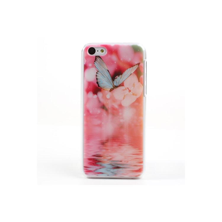 Pretty Butterfly for iPhone 5c Embossed PC Hard Case Accessory