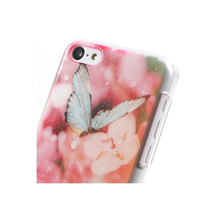 Pretty Butterfly for iPhone 5c Embossed PC Hard Case Accessory