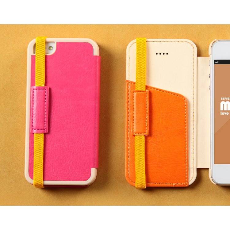 Rose KLD My Love Series PU Leather Wallet Case for iPhone 5s 5