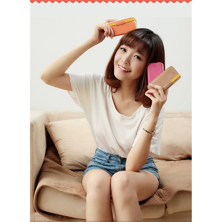 Rose KLD My Love Series PU Leather Wallet Case for iPhone 5s 5