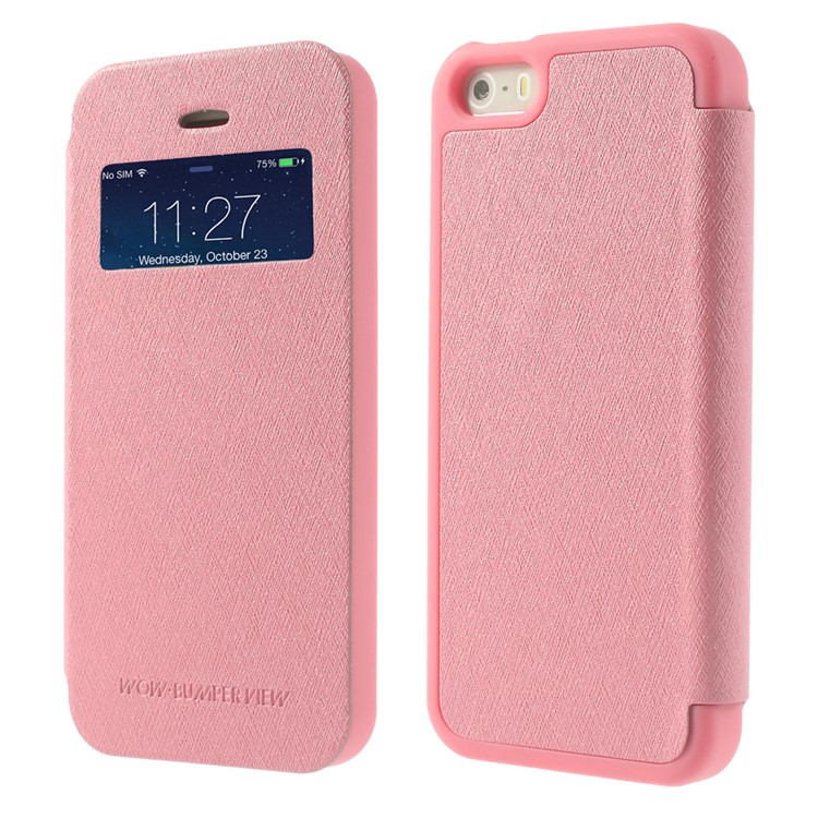 mercury goospery wow bumper view leather for iphone se 5s 5 pink tvc mall mercury goospery wow bumper view leather for iphone se 5s 5 pink tvc mall
