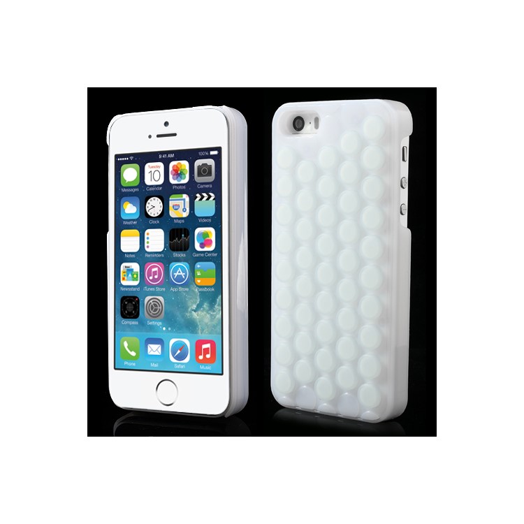 Bestselling Novelty Bubble Wrap Pop Sound for iPhone SE 5s 5 Hybrid Cover White whole sale TVC