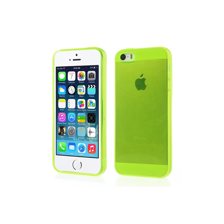 

For iPhone SE 5s 5 Transparent TPU Skin Cover - Yellowgreen