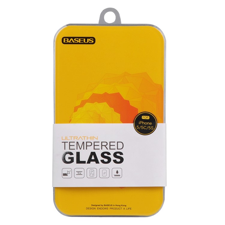 Baseus for iPhone 5s 5c 5 2.5D 0.3mm Tempered Glass Screen Protector (Arc Edge)-13