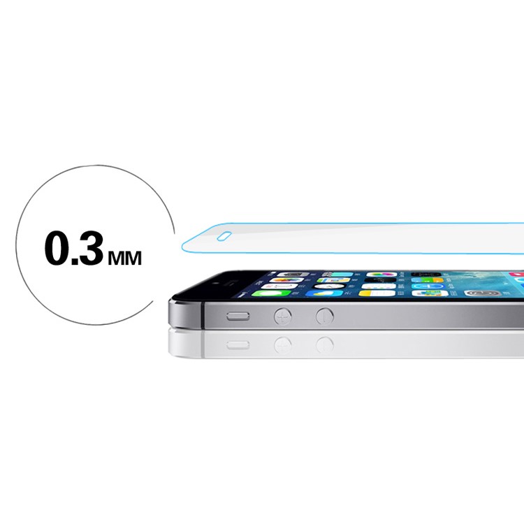 Baseus for iPhone 5s 5c 5 2.5D 0.3mm Tempered Glass Screen Protector (Arc Edge)-6