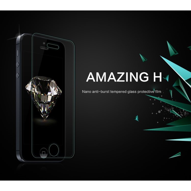 Nillkin for iPhone 5 5s Amazing H Nanometer Anti-Explosion Straight Edge Tempered Glass Screen Film( Suite Edition)-2