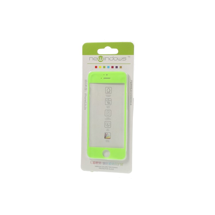Shatterproof Tempered Glass Screen Protector Guard Film for iPhone 5 5s 5c - Green-7
