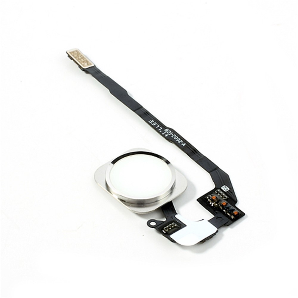 White Home Button with PCB Membrane Flex Cable Part for iPhone 5s (OEM)-3