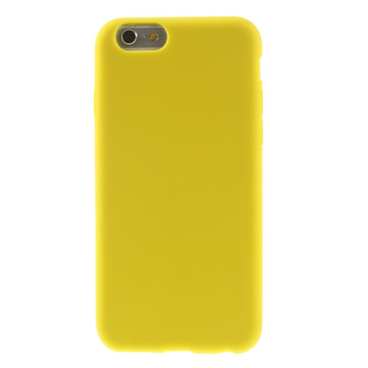 For iPhone 6 4.7 inch Flexible Silicone Gel Case - Yellow-2