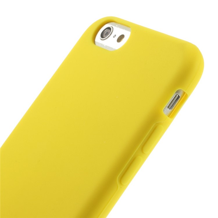 For iPhone 6 4.7 inch Flexible Silicone Gel Case - Yellow-3
