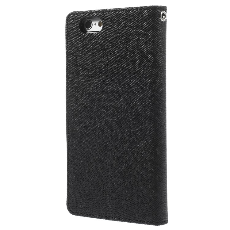 Mercury Goospery Fancy Diary Leather Case with Stand for iPhone 6 4.7 inch - Black-2