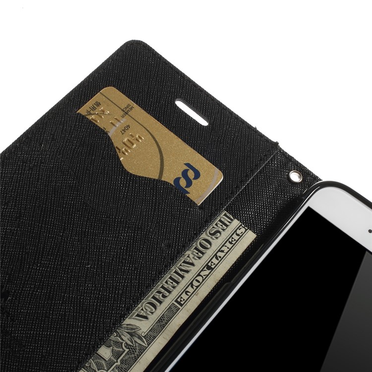 Mercury Goospery Fancy Diary Leather Case with Stand for iPhone 6 4.7 inch - Black-8