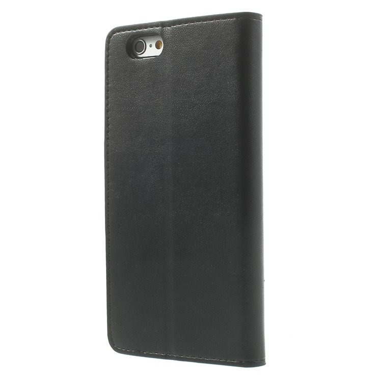Mercury Goospery Smooth Leather Stand Case for iPhone 6 4.7 inch - Black-2