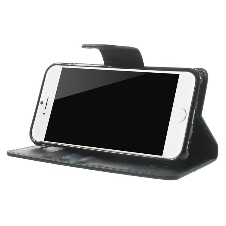 Mercury Goospery Smooth Leather Stand Case for iPhone 6 4.7 inch - Black-3