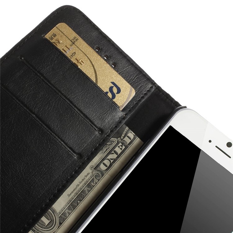 Retro Simulation Leather Wallet Stand Case for iPhone 6 4.7 inch - Black-8