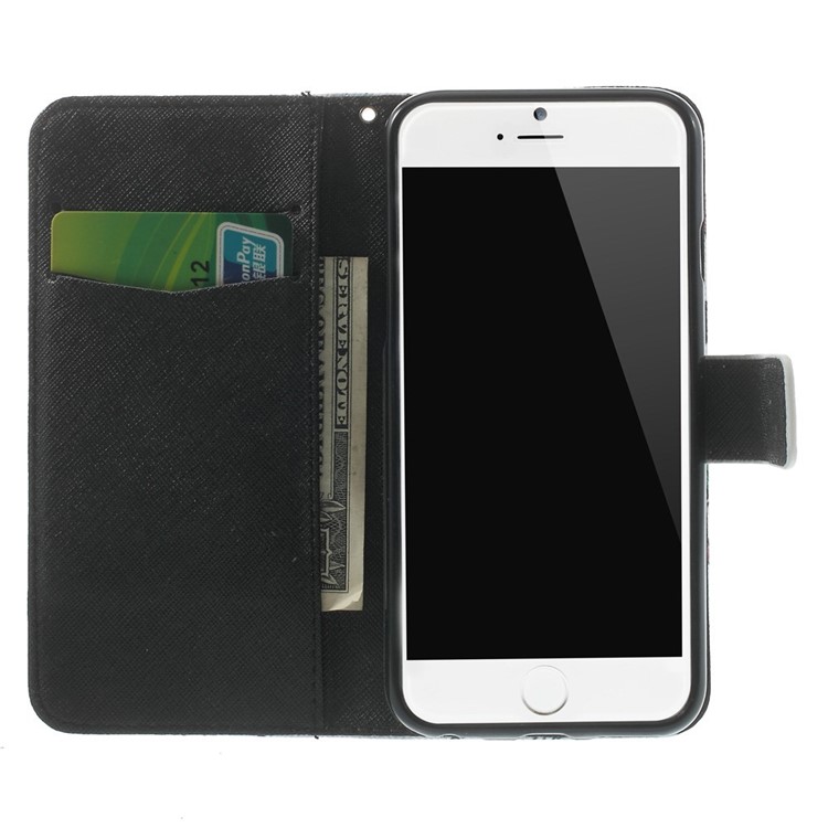 Graffiti Haha Boom Bam Wallet Leather Protective Case Stand for iPhone 6 4.7 inch-5
