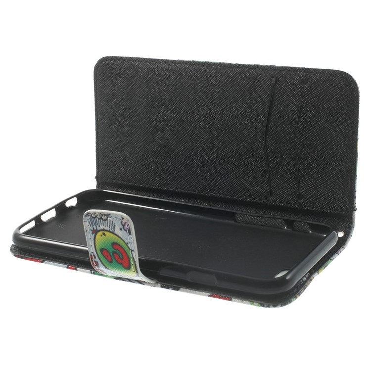 Graffiti Haha Boom Bam Wallet Leather Protective Case Stand for iPhone 6 4.7 inch-9