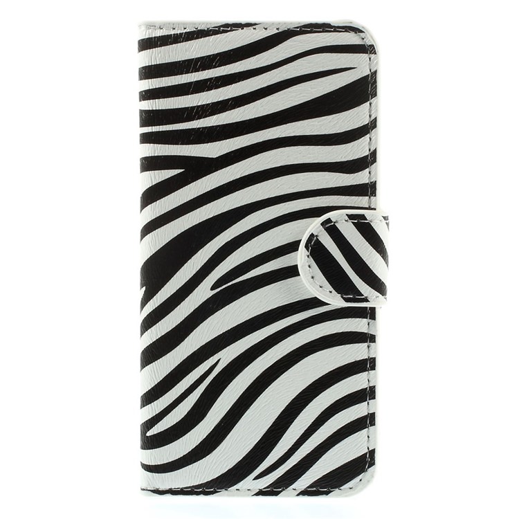 Zebra Stripes Leather Wallet Stand Case Shell for iPhone 6 4.7 inch-3