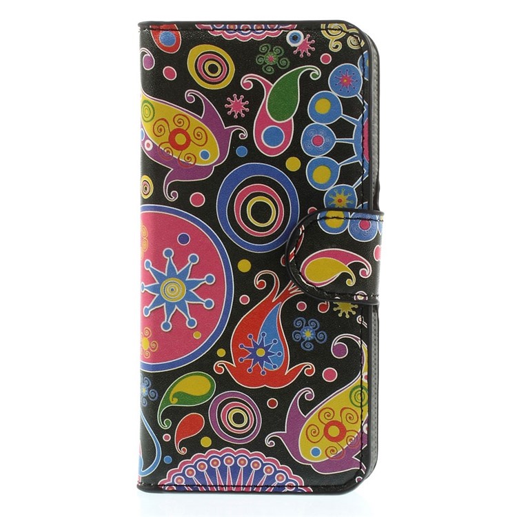 Paisley Flowers Leather Stand with Card Slot Shell for iPhone 6 4.7 inch-3