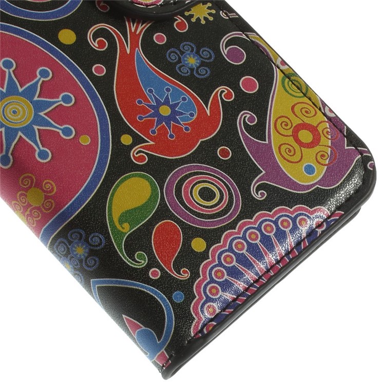 Paisley Flowers Leather Stand with Card Slot Shell for iPhone 6 4.7 inch-8