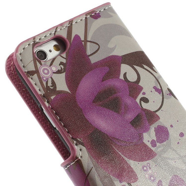 Elegant Lotus Folio Leather Stand with Card Slot Cover Shell for iPhone 6 4.7 inch-10