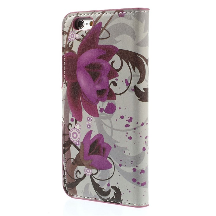 Elegant Lotus Folio Leather Stand with Card Slot Cover Shell for iPhone 6 4.7 inch-2