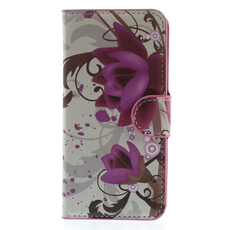 Elegant Lotus Folio Leather Stand with Card Slot Cover Shell for iPhone 6 4.7 inch-3