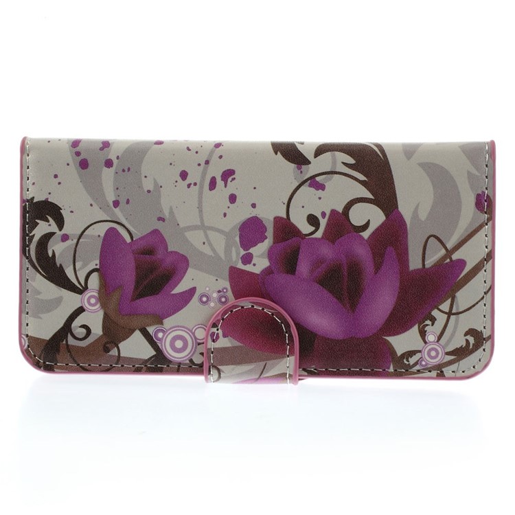 Elegant Lotus Folio Leather Stand with Card Slot Cover Shell for iPhone 6 4.7 inch-4